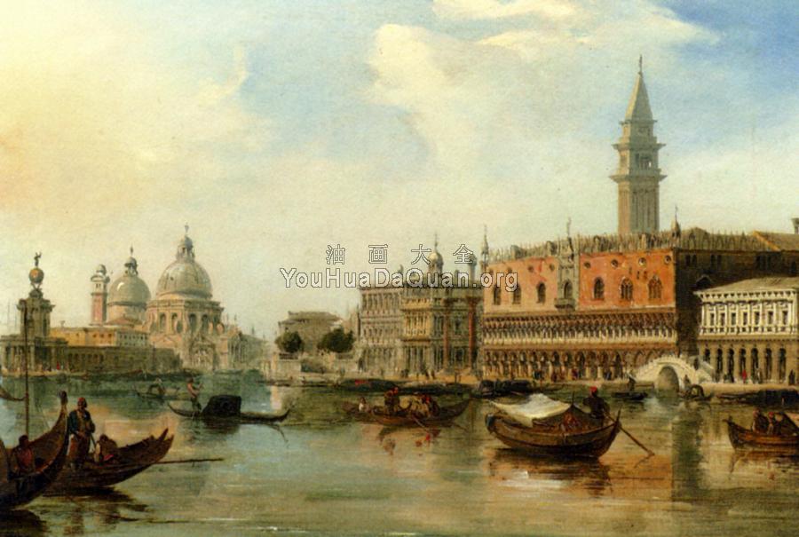 The bacino Venice With The Dogana The salute And The Doges Palace - 爱德华·普利切特